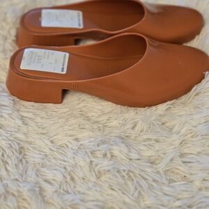 Melissa Orange Mules Minimalist Design